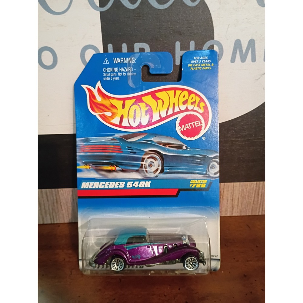Hot Wheels Mercedes 540K Purple Teal Collector 788 Vintage 1998 Mattel Diecast